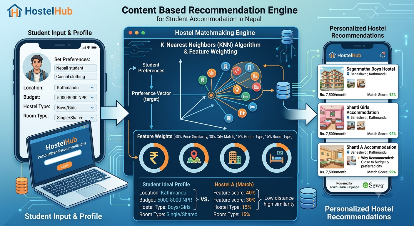 Building a Content-Based Recommendation Engine for Hostel Matching